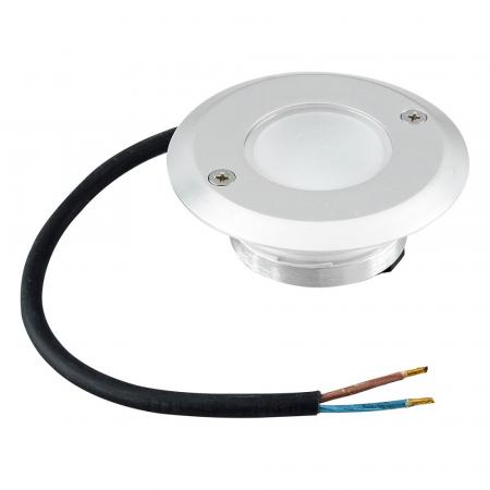 EVN LED Wand Einbaustrahler mit warmweißem Licht Alu IP65 1W 3000K EinbauØ52 feuchtraumgeeignet