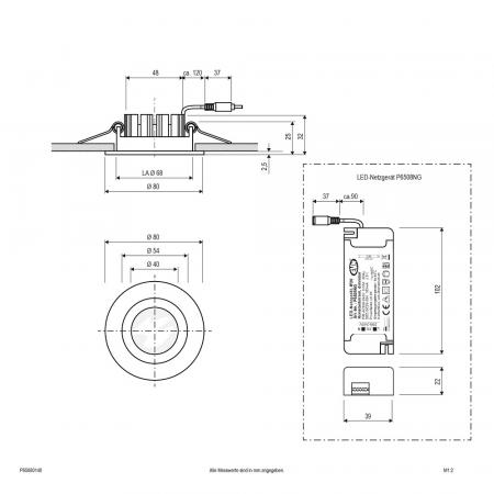 EVN LED Decken-Einbaustrahler mit universalweißem Licht dimmbar rund schwenkbar weiß IP65 8W 4000K EinbauØ68