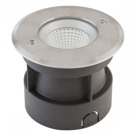 EVN LED Bodeneinbauleuchte flach rund IP67 3W 3000K 235lm EinbauØ100 überfahrbar für Parkplatz