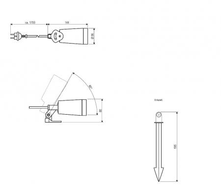 EVN P-LED Gartenspot EDS IP68 6W 5000K 426lm 12VAC/DC 2er-Set inkl. IP44 Trafo / 3-fach Verteiler