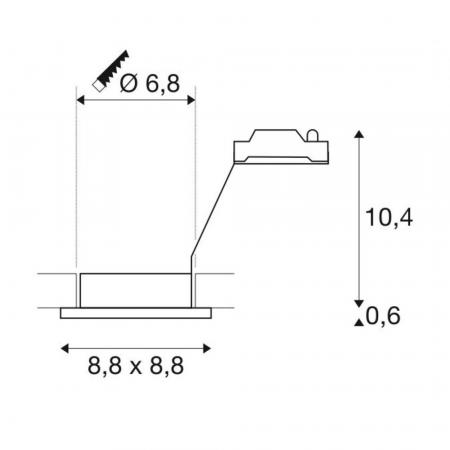 SLV 1001171 DOLIX OUT LED Einbaustrahler QPAR51 silbergrau - Feuchtraum geeignet