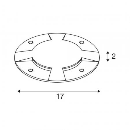 SLV 1001255 BIG PLOT Bodenstrahler / Bodenlicht Outdoor mit 4 Auslässen aus Edelstahl