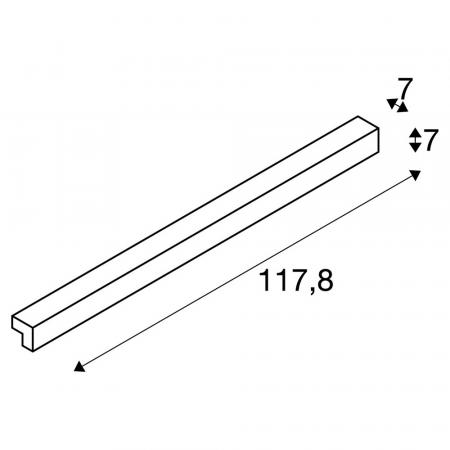 Spiegelleuchte und Wandlampe L-LINE in weiß 120cm inkl. warmweiße LED Spritzwasserschutz Bad & Flur SLV 1001303