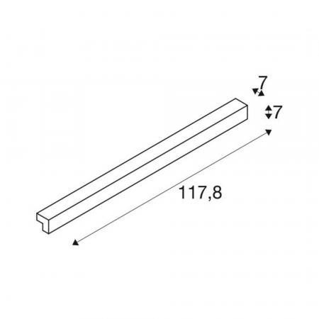 SLV 1001305 L-LINE 120cm LED Wandleuchte Spiegellicht Bad & Flur warmweise leistungsstarke LED mausgrau