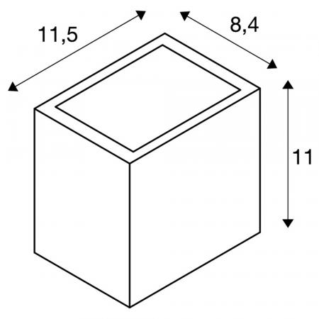 SLV 1002032 SITRA CUBE LED Aussenwandleuchte up&down anthrazit IP44 3000K