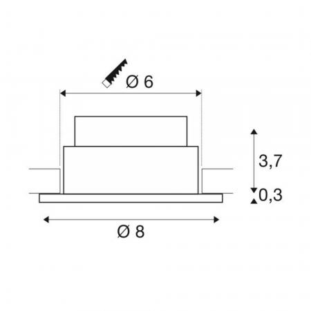 SLV 1002099 PATTA-I LED Outdoor Deckeneinbauleuchte DL IP65 weiß 1800-3000K