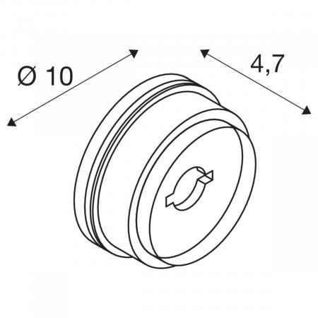 SLV 1004969 MANA Wandhalter ohne Lichtquelle rund anthrazit