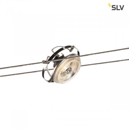 SLV 139112 QRB, Seilleuchte für TENSEO Niedervolt-Seilsystem, QR111, schwenkbar, chrom