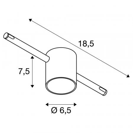 SLV 139121 COMET Seilleuchte für TENSEO Niedervolt-Seilsystem in weiß teilsatiniertes Glas