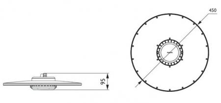 Philips CoreLine LED Highbay Hallenleuchte BY122P G4 LED250S/840 PSU NB 25500 Lumen 4000K 55 °