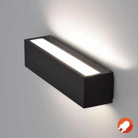 LED Edle geradlinige LED Außen Wandleuchtre up&down Licht anthrazit warmweißes Licht EVN