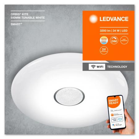LEDVANCE SMART+ Orbis Kite 510 WiFi Leuchte weiss, App- & Sprachsteuerung