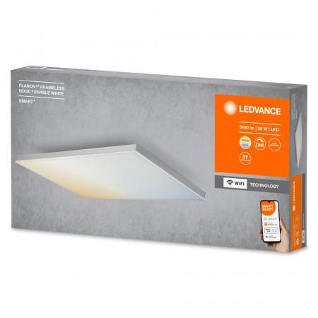 LEDVANCE SMART+ WiFi Planon Rahmenloses LED Panel Tunable White 60x30cm, App- und Sprachsteuerung