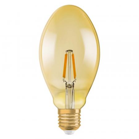 Osram E27 VINTAGE ovales LED Retro Look Leuchtmittel in GOLD Filament 2500K - extra warmweißes Licht - Aktion: Nur noch angezeigter Bestand verfügbar