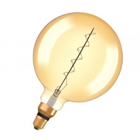 OSRAM LED VINTAGE E27 Glühlampe Globe 200 Gold dimmbar 4,8W wie 33W extra warmweißes gemütliches Licht