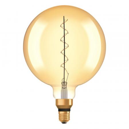 OSRAM LED VINTAGE E27 Glühlampe Globe 200 Gold dimmbar 4,8W wie 33W extra warmweißes gemütliches Licht