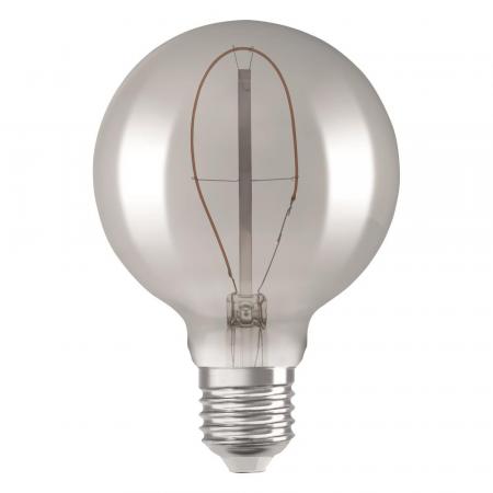 OSRAM LED VINTAGE E27 Glühlampe Globe 95 SMOKE 3,4W wie 10W extra warmweißes gemütliches Licht
