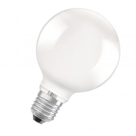 Ledvance E27 Besonders effiziente LED Lampe Globe 95 matt 4W wie 60W 3000K warmweißes Licht für die Wohnung