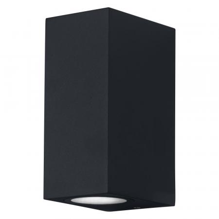 LEDVANCE Wandleuchte Endura Classic Square Up & Down in Schwarz aus Aluminium