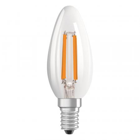 Osram E14 LED Kerzenlampe CLASSIC besonders effizient klar 1,2W wie 25W 2700K warmweißes Licht - Sehr gute Energieeffizienz