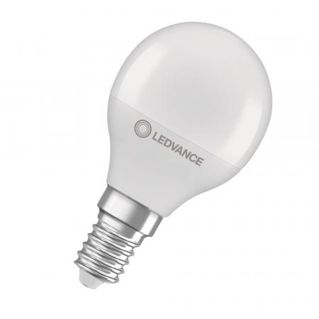 Ledvance E14 LED Lampe Recycled Plastic 4,9W wie 40W neutralweißes Licht 4000K - weiß mattierte Glühbirne