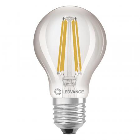 Ledvance E27 Sehr effiziente dimmbare LED Lampe Classic klar 4,3W wie 60W 2700K warmweißes Licht