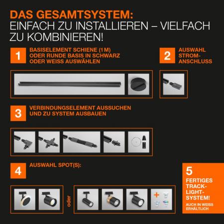 Ledvance 1-Phasen Schienensystem Tracklight Flexible Connector Schwarz