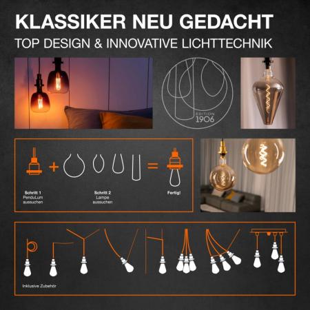 OSRAM LED VINTAGE E27 Glühlampe Globe 80 dimmbar 4,8W wie 40W warmweißes gemütliches Licht