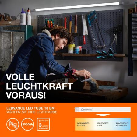 150cm Osram LED T8 G13 Röhre 18,3W wie 58W 830 warmweiß EM Glas für KVG/VVG