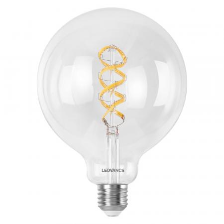 Ledvance E27 SMART+ MATTER Globe 125 LED-Lampe, kompatibel mit Google, Alexa, Apple 4,8W Multicolor 2700-6500K