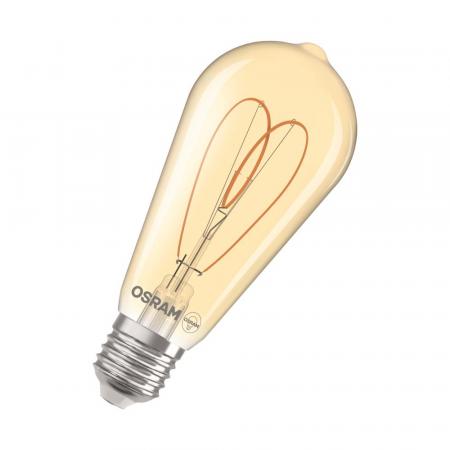 OSRAM E27 LED VINTAGE Heart Filament Lampe dimmbar 4,9W wie 40W extra warmweißes gemütliches Licht