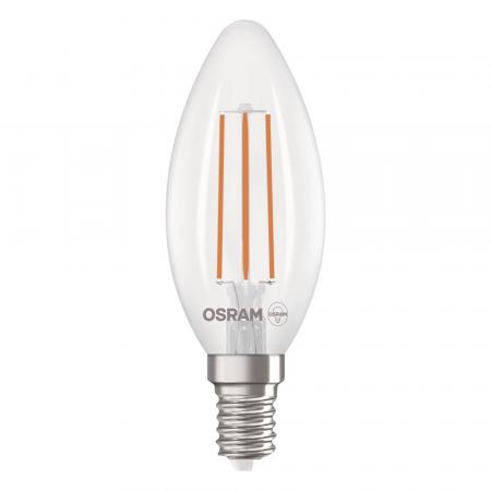 Osram E14 LED Kerzenlampe CLASSIC besonders effizient klar 3,8W wie 60W 4000K neutralweißes Licht - Sehr gute Energieeffizienz