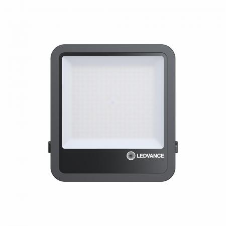 LEDVANCE Muliti Select Schwenkbarer schwarzer LED Außenwandstrahler FL200 133 W / 117 W 6500K Tageslichtweiß - wählbare Wattageneinstellung (Multi Lumen)