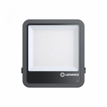 LEDVANCE Muliti Select PHOTOCELL schwarzer LED Fluter FL 200 PCELL mit Sensor 133 W / 117 W 4000K neutralweißes Licht - wählbare Wattageneinstellung (Multi Lumen)