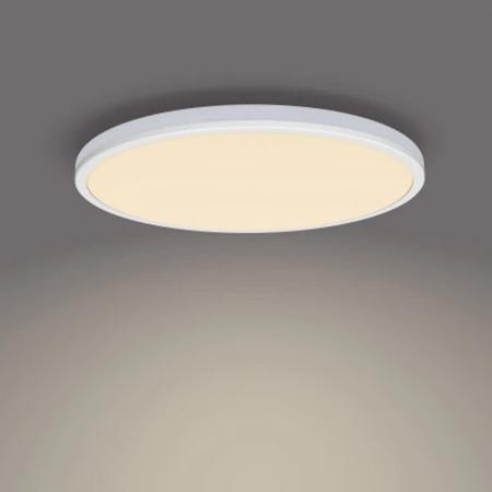 Flache Philips LED Deckenleuchte Ozziet weiß dimmbar ø30cm warmweißes Licht mit zwei Zonen