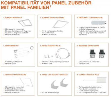 Aktion: Nur noch angezeigter Bestand verfügbar - LEDVANCE Pendel Kit Pendelsatz für PANEL Leuchten 1200x300