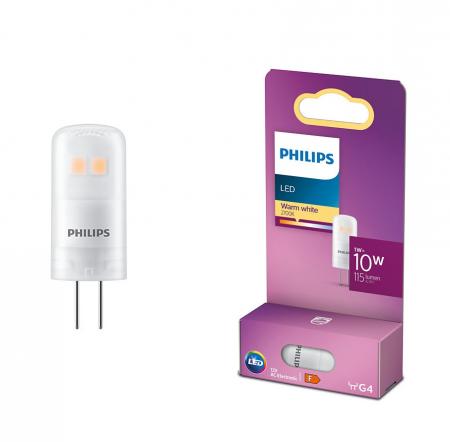 PHILIPS LED G4-Stiftsockel Capsule Lampe mit 0.9W wie 10W warmweisses Licht