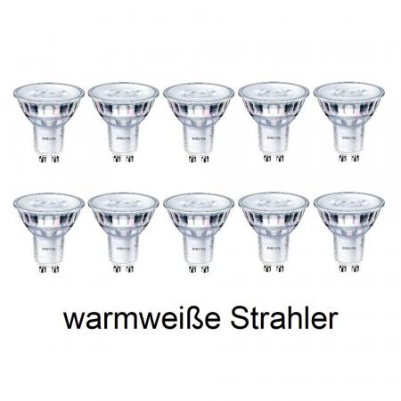 10 x Philips GU10 CorePro LED Spot 3,5W wie 35W 36° Glas 2700K für warmweiße Akzentbeleuchtung