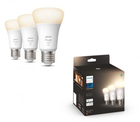 3er Set Philips Hue White E27 LED Lampen 9W wie 60W warmweißes dimmbares Licht