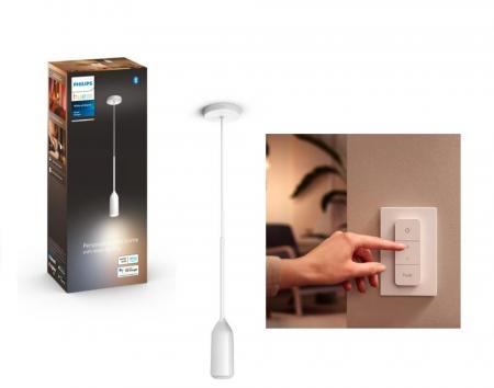 Aktion: Nur noch angezeigter Bestand verfügbar - Philips Hue Fair LED Pendelleuchte weiss inklusive Fernbedienung