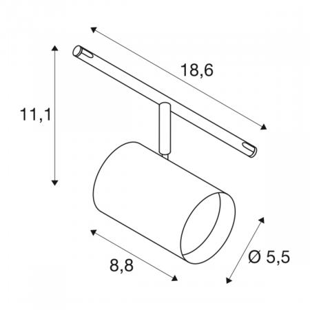 SLV 1002695 TENSEO NOBLO Seilleuchte für Niedervolt-Seilsystem 2700K weiß