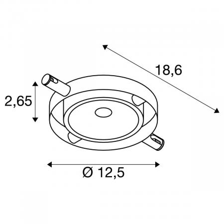 SLV 1002861 DURNO Seilleuchte für TENSEO Niedervolt-Seilsystem 2700K schwarz