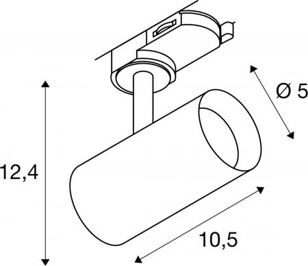 SLV 1007355 NOBLO® SPOT 3~ Spot rund 2000-3000K 8.4 W Dim-to-Warm Phasenabschnitt 36° schwarz