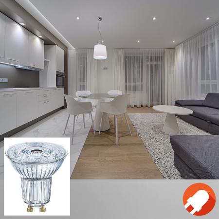 5er-PACK OSRAM LED GU10 Strahler PAR16 2,6W wie 35W neutralweisses Licht mit schmalem Lichtkegel 36° GLAS