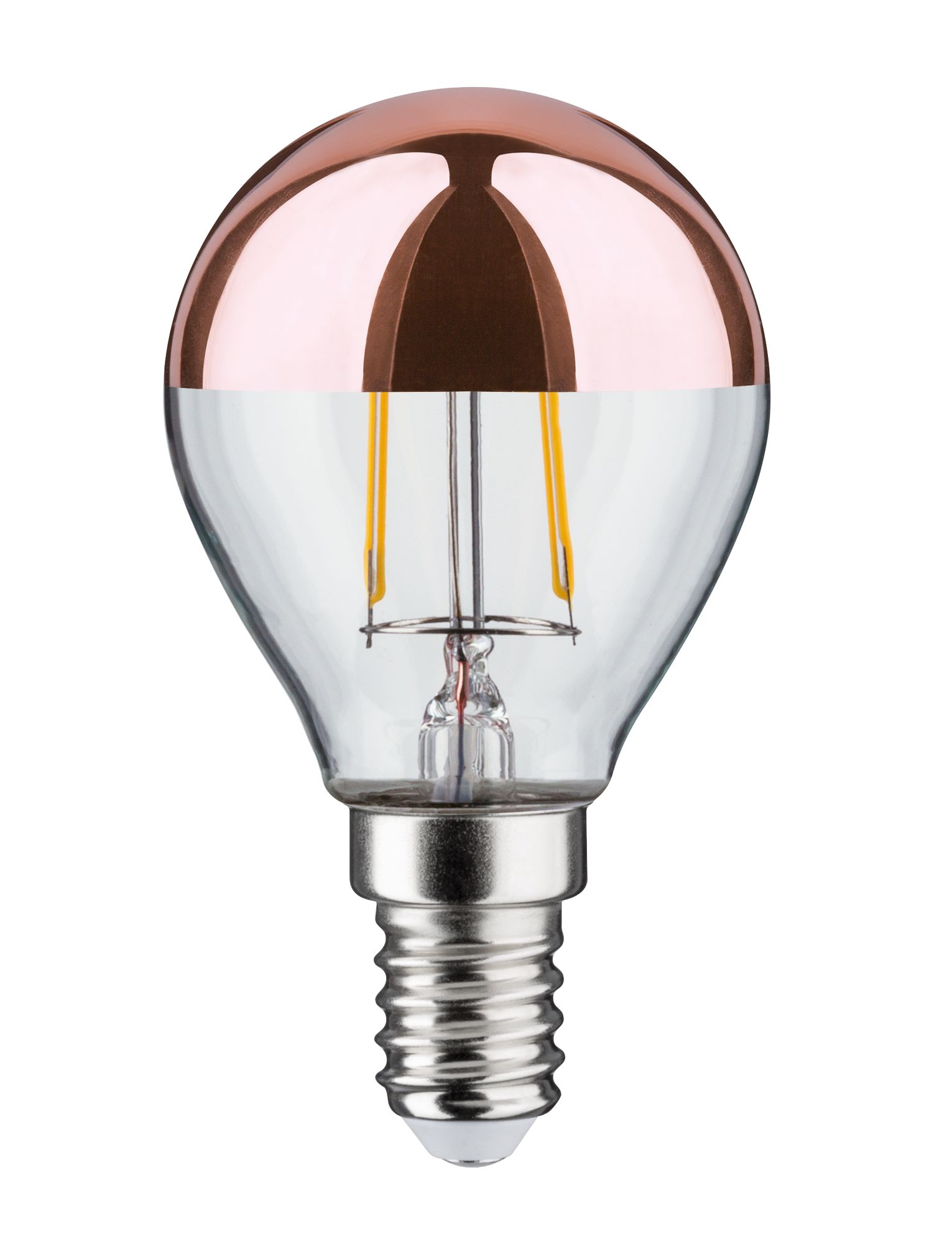 Kupfer LED Tropfen Lampe E14 Paulmann 2.6W 2700K 28665 Kopfspiegel