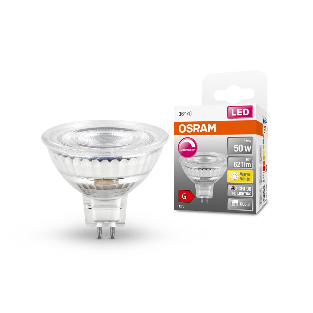 Ampoule Spot LED Ledvance/Osram GU5.3 8W 621Lm 2700K 36º IP20 Dimmable