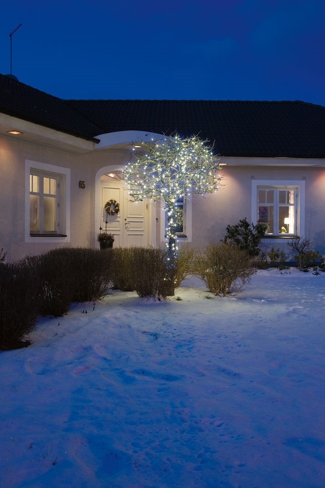 Konstsmide Micro 300 Lichterkette Dioden, 3616-110 24V - Weihnachts Außentrafo warm Ambiente LED weiße
