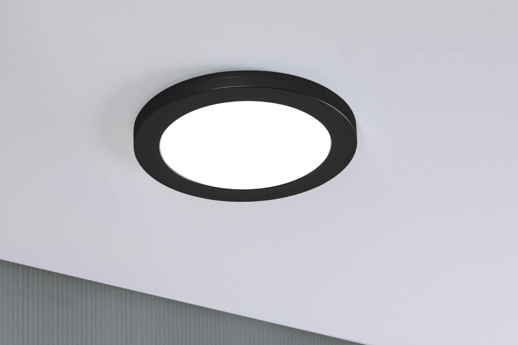 Paulmann 93097 LED Einbaupanel 2in1 225mm rund Schwarz Cover-it neutralweiß