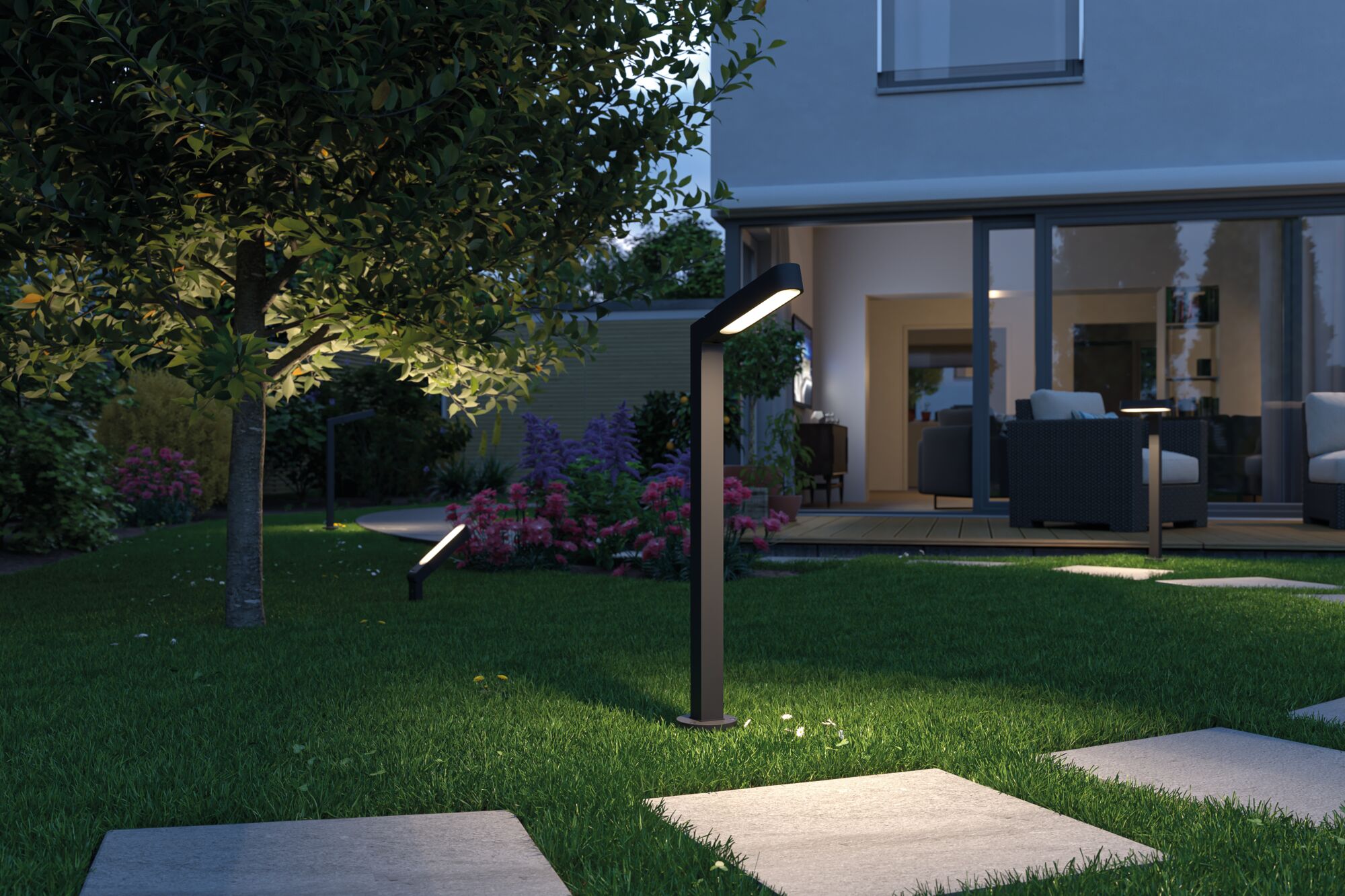 Paulmann 94545 Plug & geschützt Ito LED Einzelspot Shine staubdicht 6W Ausrichtung Gartenstrahler Vertikale Strahlwasser warmweiß