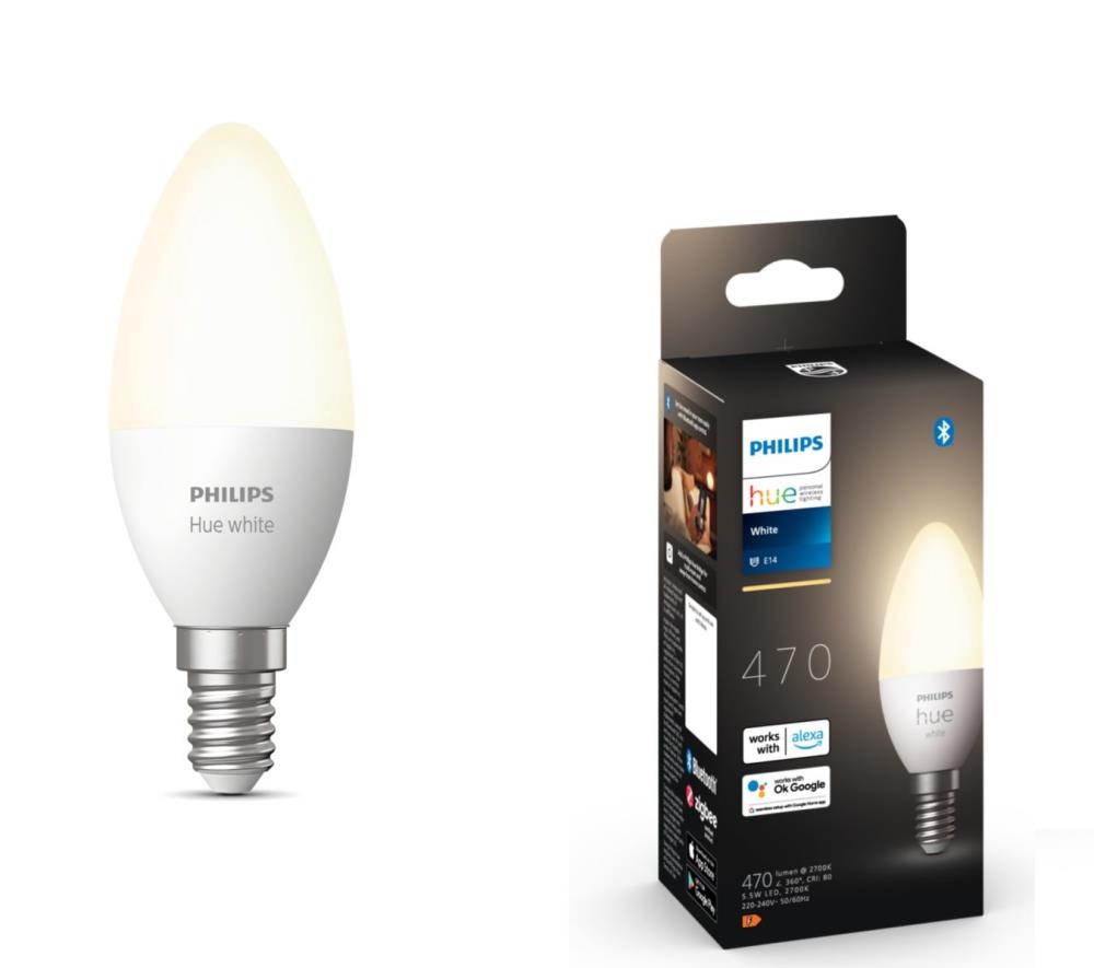 Philips Hue White Warmweiß LED Leuchtmittel Bluetooth E14